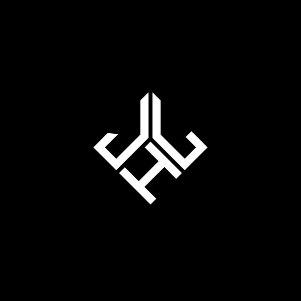 黑色背景上的JHL字母logo设计图片下载