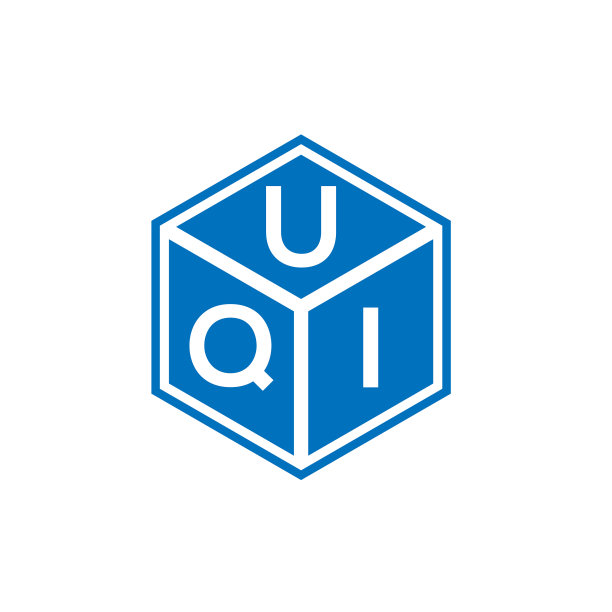 黑色背景UQI字母标志设计图片下载