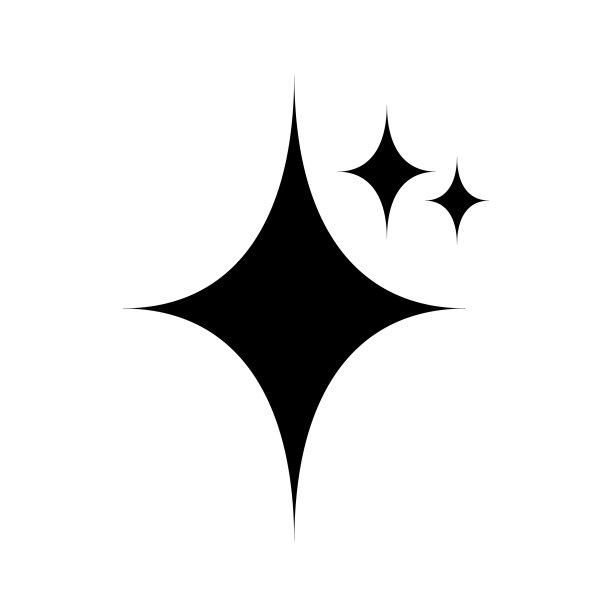 闪闪发光的黑色图标图片下载