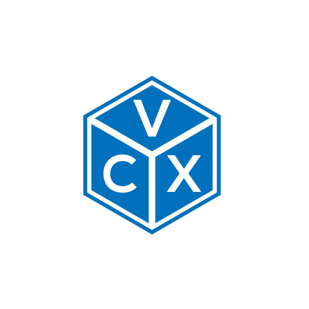 黑色背景上的VCX字母标志设计图片下载