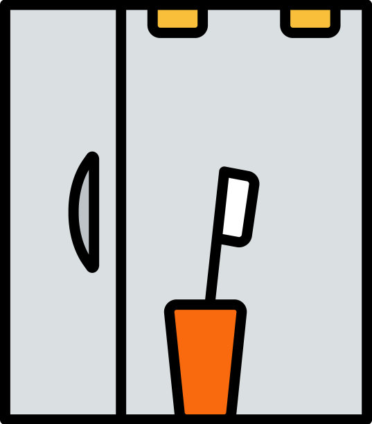 浴室的镜子上图标图片下载