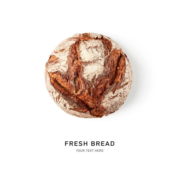 白色背景的硬皮面包图片下载