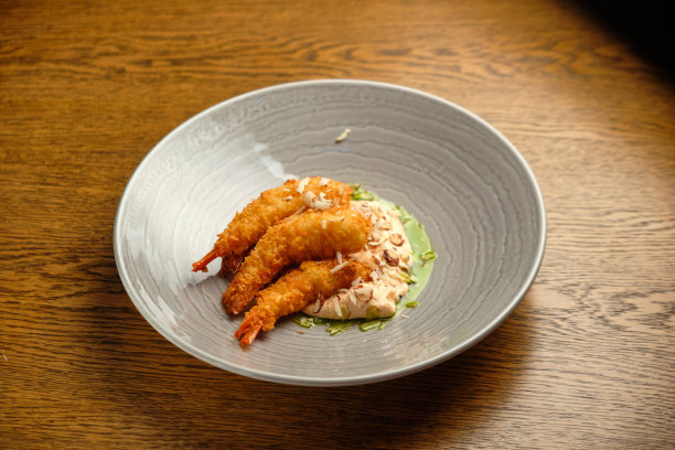 油炸有机椰子虾图片下载