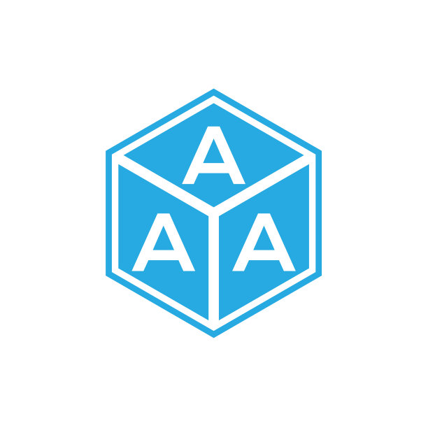 黑色背景Aaa字母标志设计图片下载