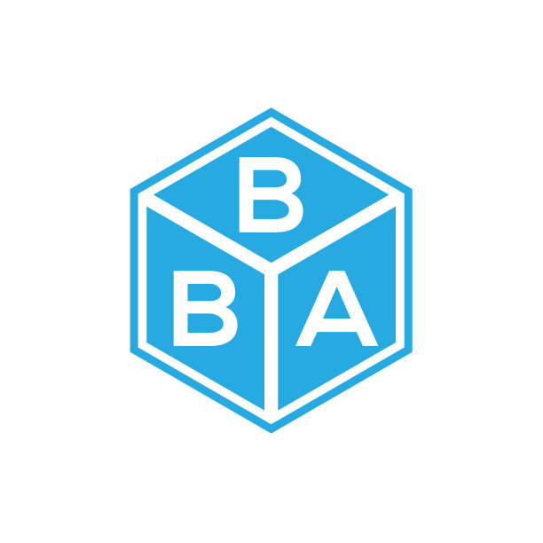 黑色背景BBA字母标志设计图片下载