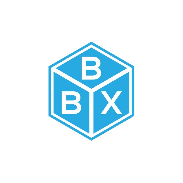 黑色背景上的BBX字母Logo设计图片下载