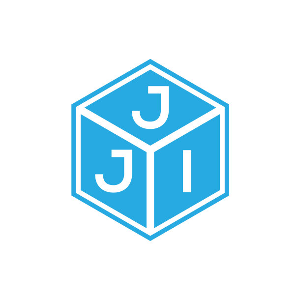 黑色背景上的JJI字母标志设计图片下载
