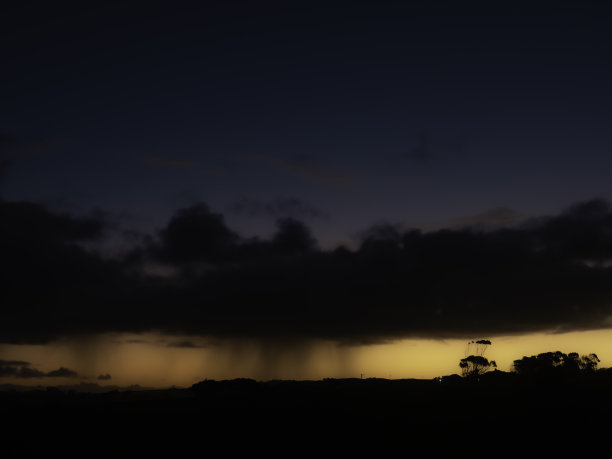 农田上暴风雨般的日落图片下载