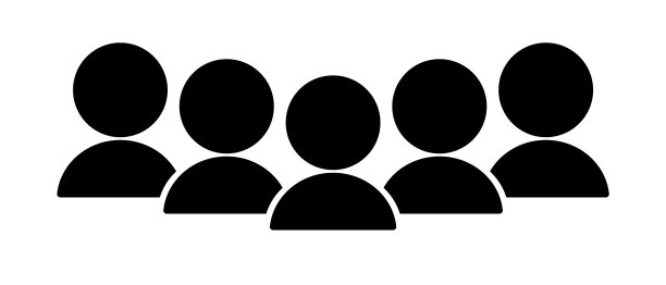 人图标简单的平面设计在黑色图片下载