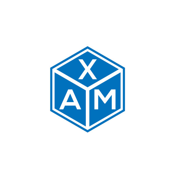 黑色背景上的XAM字母标志设计图片下载