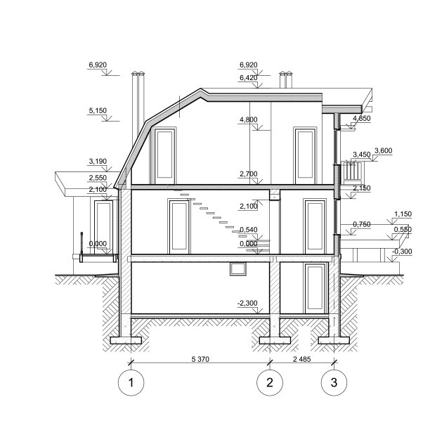 某私人建筑的详细建筑技术图图片下载