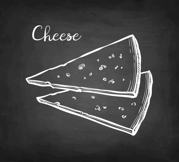 曼切戈奶酪粉笔素描。图片下载