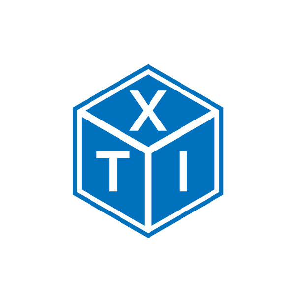 黑色背景上的XTI字母标志设计图片下载