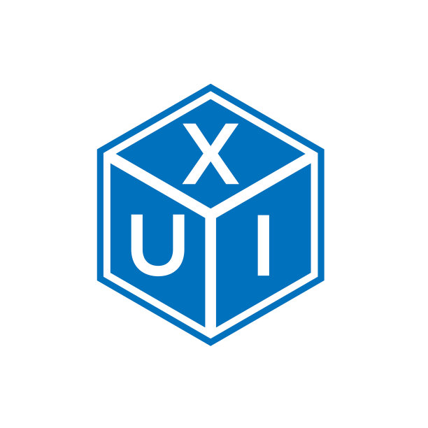 黑色背景上的xui字母logo设计图片下载