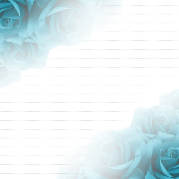 灰线模糊的绿色玫瑰花朵在左边和右边的框架上的白色背景，自然，模板，横幅，装饰，副本空间图片下载