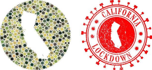 封锁垃圾邮票和病毒马赛克倒置图片下载