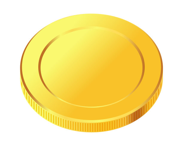 黄金的钱。旋转金币。图片下载