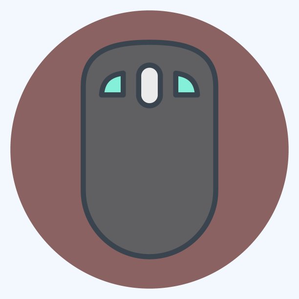 图标鼠标。适用于计算机元件符号。颜色风格交配。简单的设计可编辑。设计模板向量。简单的说明图片下载