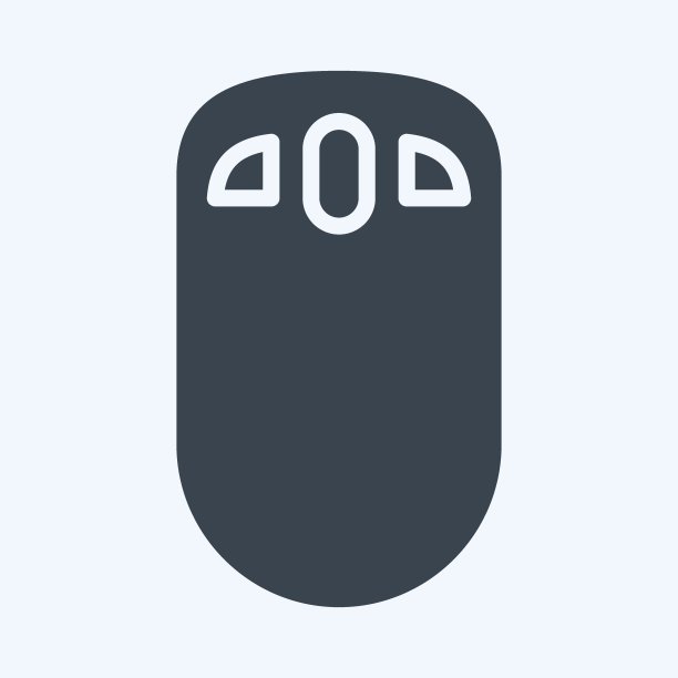 图标鼠标。适用于计算机元件符号。字形风格。简单的设计可编辑。设计模板向量。简单的说明图片下载