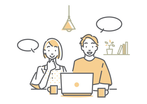 一对夫妻看着电脑屏幕图片下载