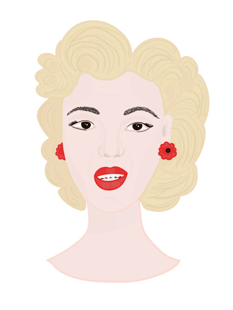 金发美女五彩缤纷图片下载