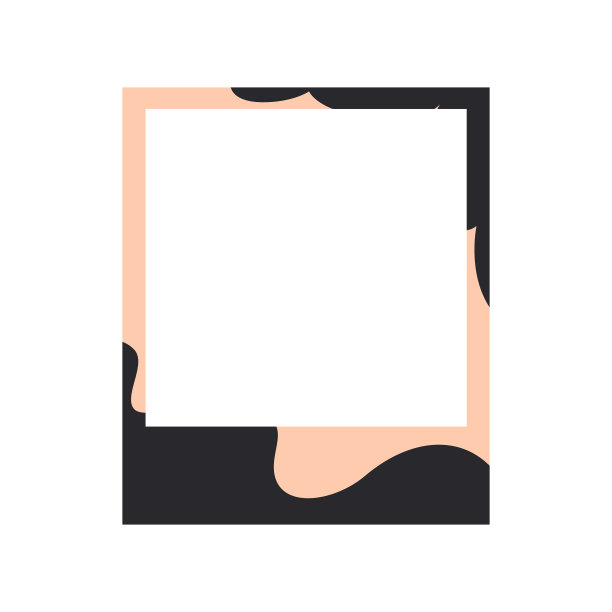 宝丽来模板与抽象波浪样式设计图片下载