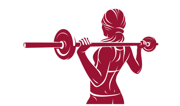 推杠铃健身房，健身少年图片下载