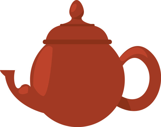 红色茶壶轮廓图片下载