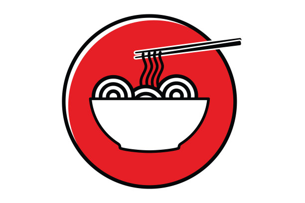 面条和拉面图标设计矢量模板。图片下载
