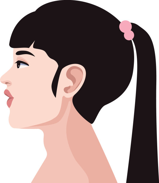 年轻女子面部特征图片下载