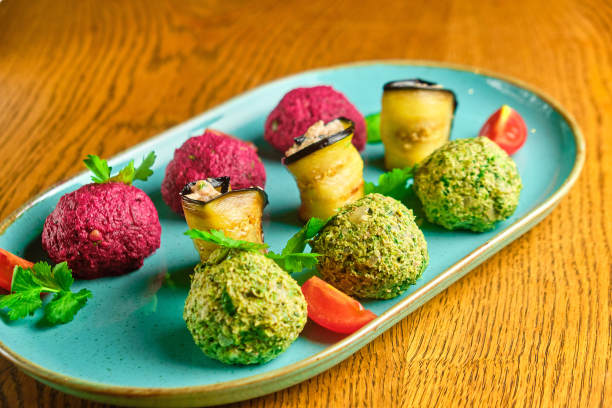 蔬菜茄子丸子。格鲁吉亚菜。图片下载