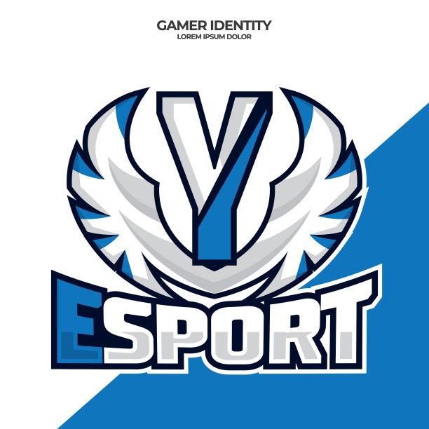 鹰翼电子竞技标志字母y设计模板图片下载