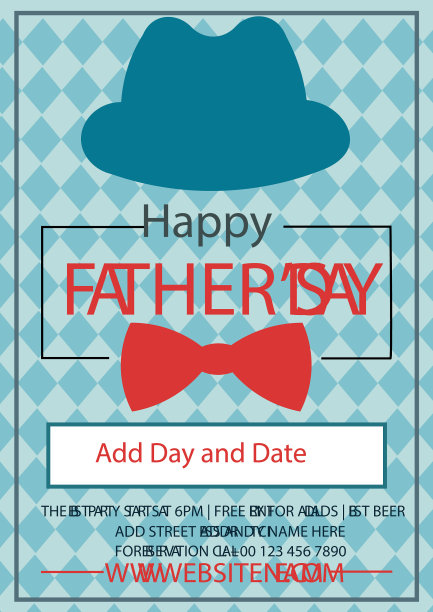父亲节快乐派对海报传单设计图片下载