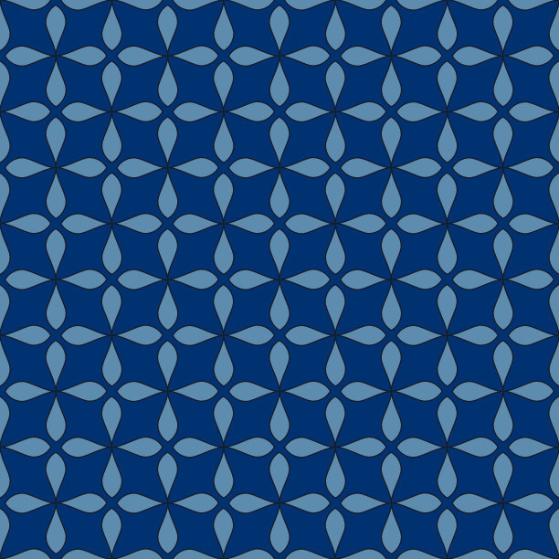 无缝矢量几何图案在日本风格。现代插画的蓝色线性艺术墙纸，传单，封面，横幅，简约的装饰，背景。“n图片下载