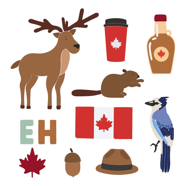 可爱的手绘圣诞节元素图片下载