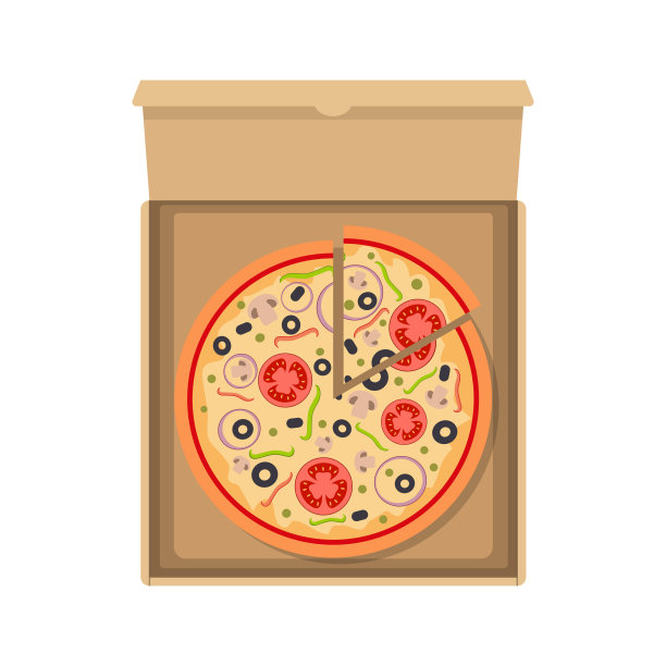 披萨打开盒子图片下载