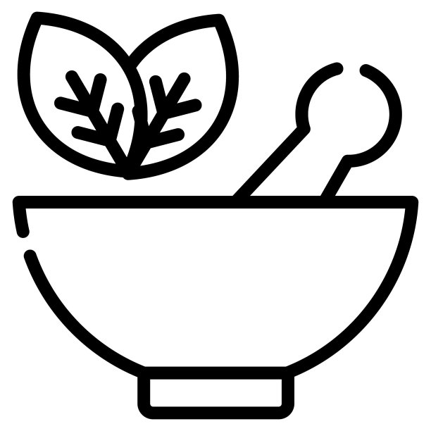 草药医学图标，医疗保健图标图片下载
