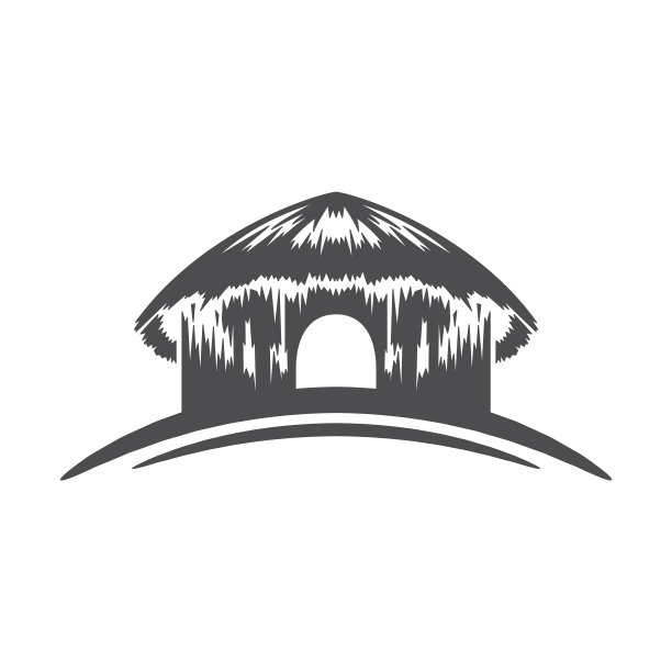 极简主义热带平房茅屋稻草屋顶图片下载