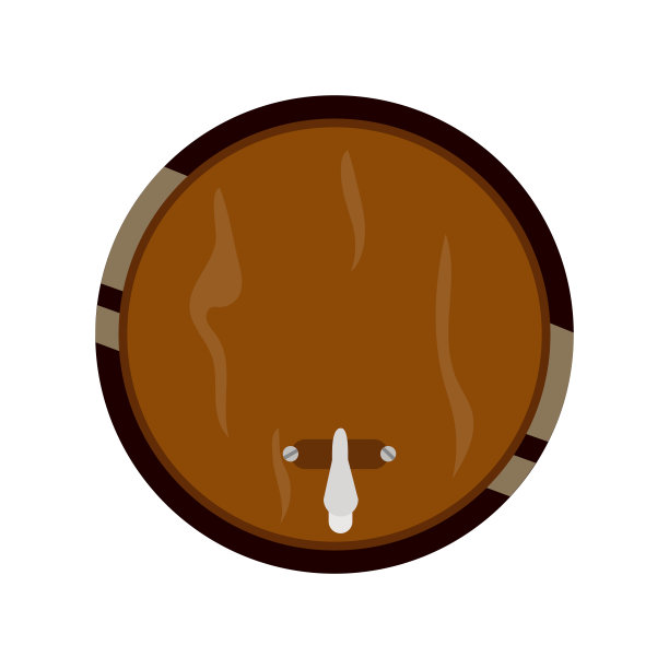 酒桶与tap半平面颜色矢量对象图片下载