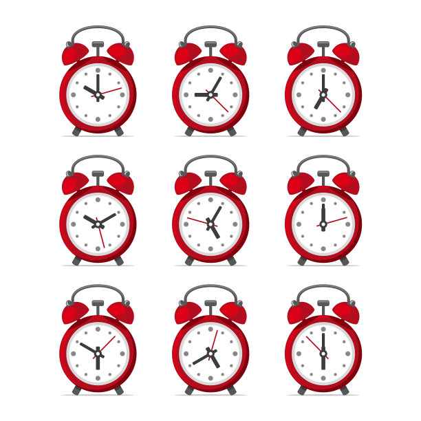 闹钟图标设置叫醒时间在白色图片下载