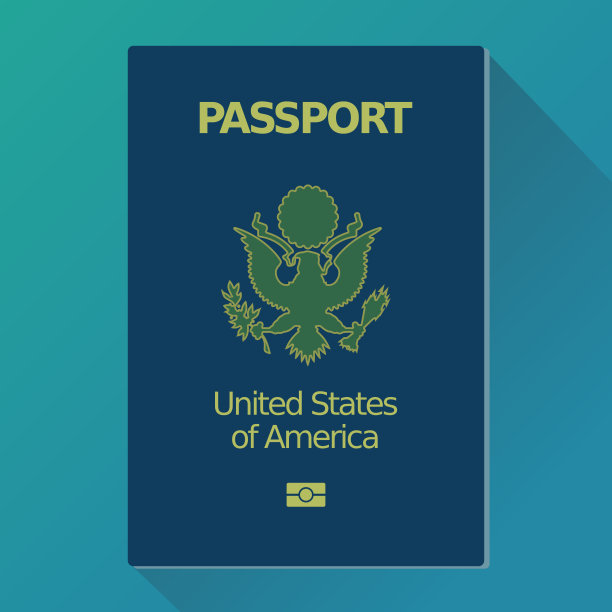 美国护照(扁平设计)图片下载