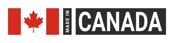加拿大制造的标签标志。产品标志。制造国的国旗。矢量图图片下载
