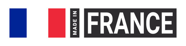 法国制造的标签标志。产品标志。制造国的国旗。矢量图图片下载