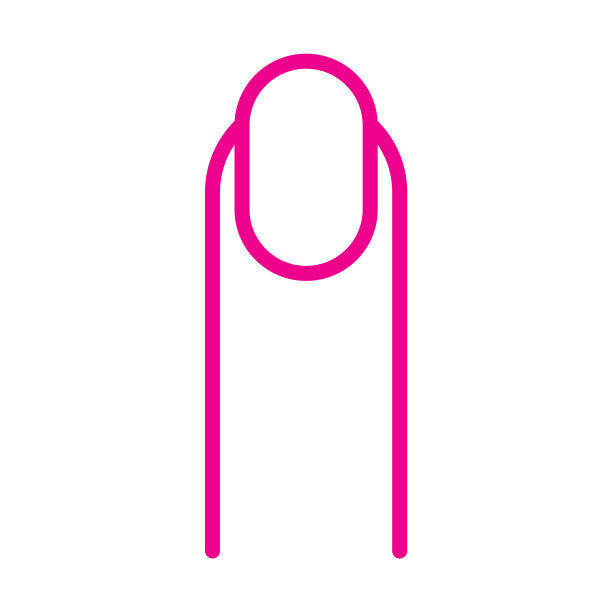 粉色长指甲线图标图片下载