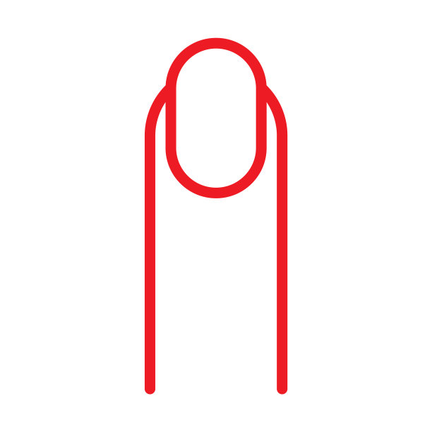 红色长指甲线图标图片下载