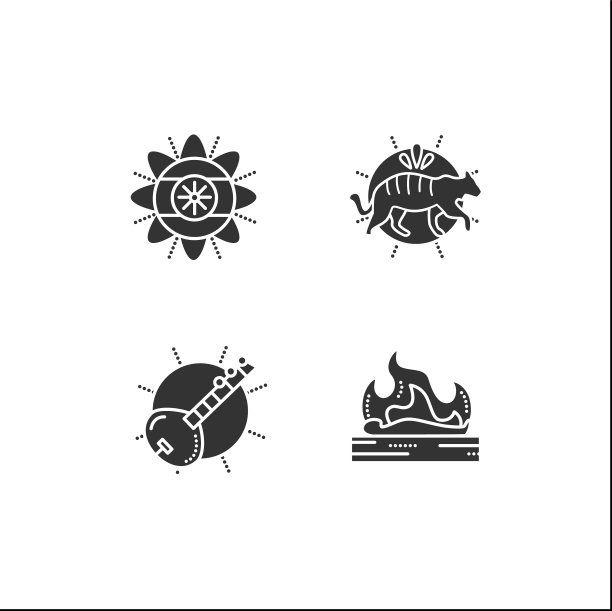 印度文化的符号设置图片下载