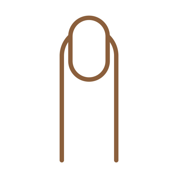 棕色长指甲线图标图片下载