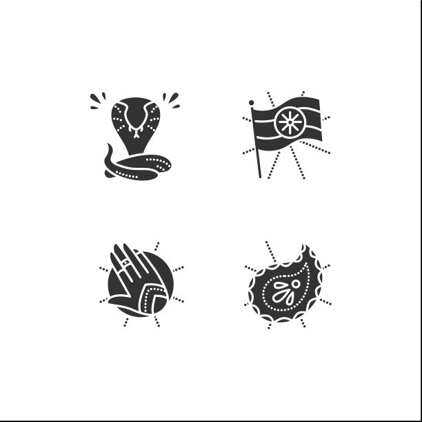 印度文化的符号设置图片下载