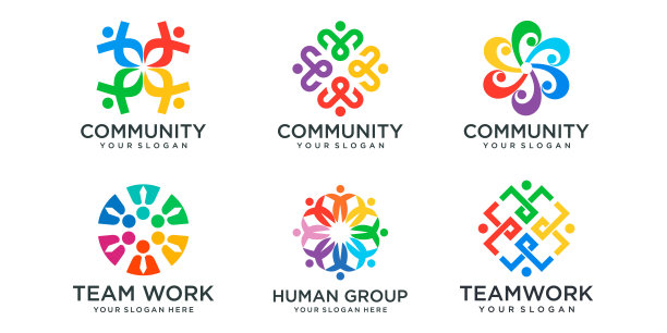 Business People Together图标设置。模板可以代表群体的团结和团结图片下载