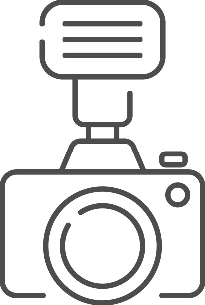 相机图标logo扁平设计模板图片下载